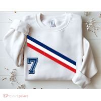 France Soccer Jersey Number 7 French Team Flag Sweatshirt thumb 2