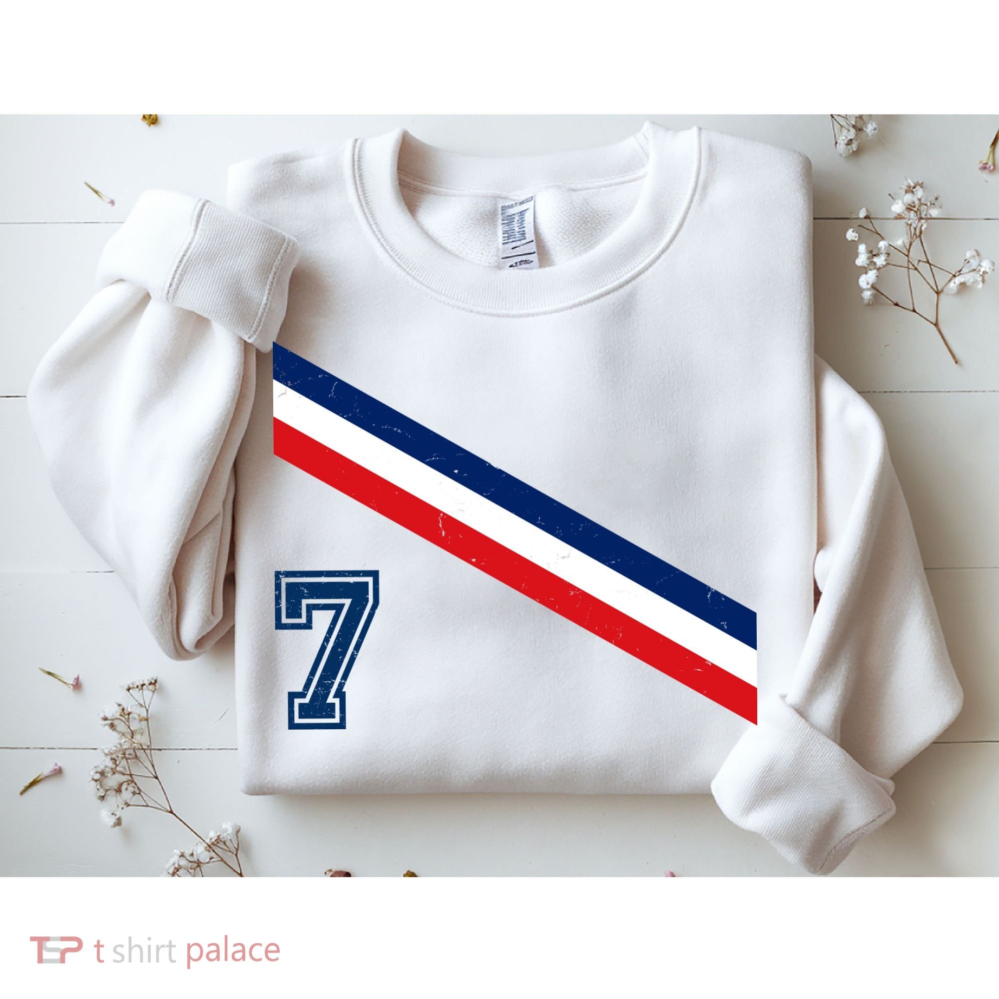 France Soccer Jersey Number 7 French Team Flag Sweatshirt