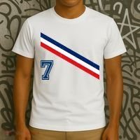 France Soccer Jersey Number 7 French Team Flag T-Shirt thumb 3