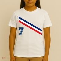 France Soccer Jersey Number 7 French Team Flag T-Shirt thumb 4