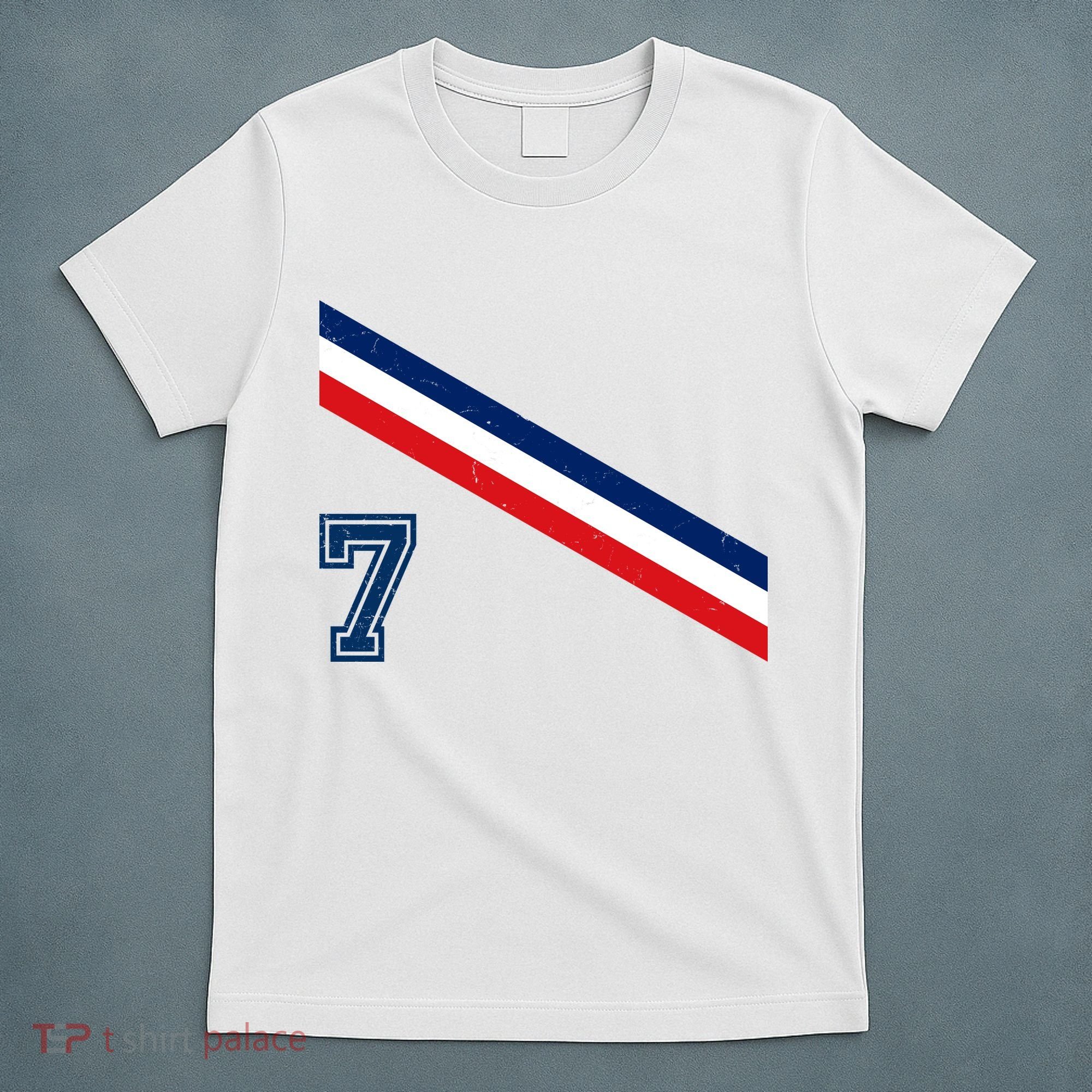 France Soccer Jersey Number 7 French Team Flag T-Shirt