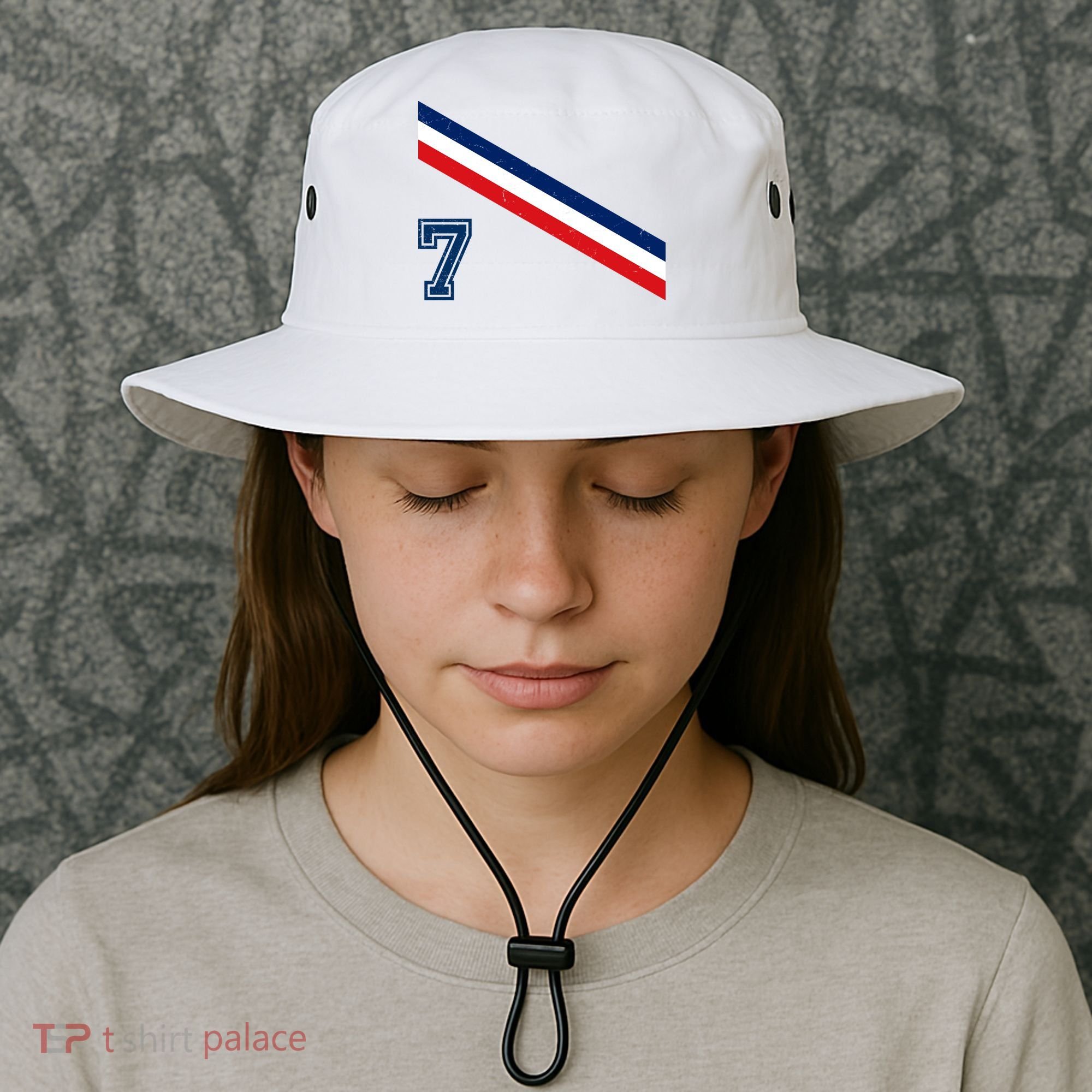 France Soccer Jersey Number 7 French Team Flag Bucket Hat