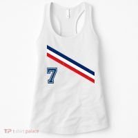 France Soccer Jersey Number 7 French Team Flag Women's Tank Top thumb 0