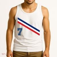 France Soccer Jersey Number 7 French Team Flag Tank Top thumb 3