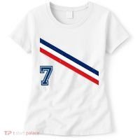 France Soccer Jersey Number 7 French Team Flag Women's T-Shirt thumb 0