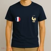 France Soccer Jersey Football Roosters & Flag T-Shirt thumb 3