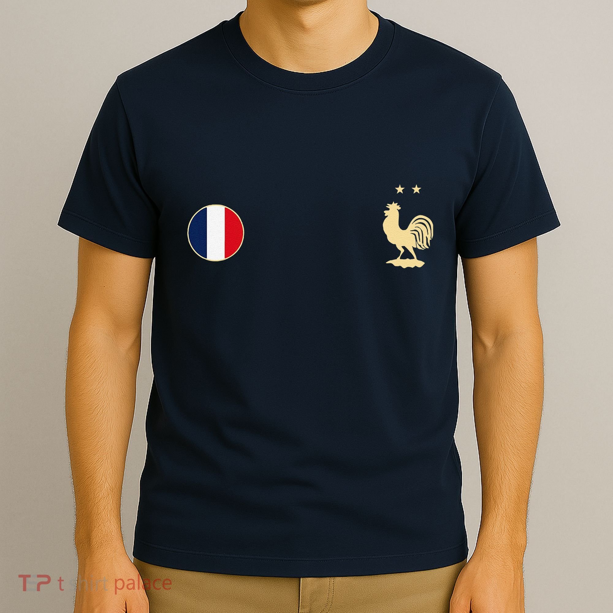 France Soccer Jersey Football Roosters & Flag T-Shirt