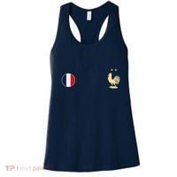 France Soccer Jersey Football Roosters & Flag Women's Tank Top thumb 0