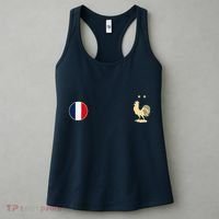 France Soccer Jersey Football Roosters & Flag Women's Tank Top thumb 3
