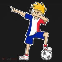 France Soccer Jersey Dabbing Boy French Flag Backpack thumb 2