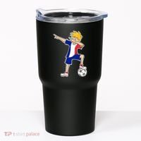 France Soccer Jersey Dabbing Boy French Flag Tumbler thumb 0