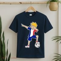 France Soccer Jersey Dabbing Boy French Flag T-Shirt thumb 2