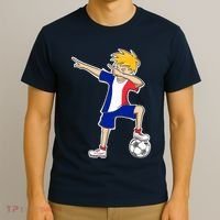 France Soccer Jersey Dabbing Boy French Flag T-Shirt thumb 3