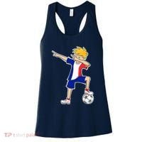 France Soccer Jersey Dabbing Boy French Flag Women's Tank Top thumb 0