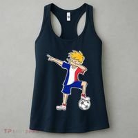 France Soccer Jersey Dabbing Boy French Flag Women's Tank Top thumb 3