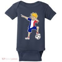 France Soccer Jersey Dabbing Boy French Flag Baby Bodysuit thumb 0