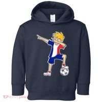 France Soccer Jersey Dabbing Boy French Flag Toddler Hoodie thumb 0