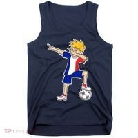 France Soccer Jersey Dabbing Boy French Flag Tank Top thumb 0