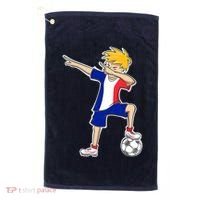 France Soccer Jersey Dabbing Boy French Flag Golf Towel thumb 0