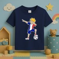 France Soccer Jersey Dabbing Boy French Flag Toddler T-Shirt thumb 3