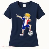 France Soccer Jersey Dabbing Boy French Flag Women's T-Shirt thumb 0