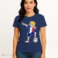 France Soccer Jersey Dabbing Boy French Flag Women's T-Shirt thumb 4