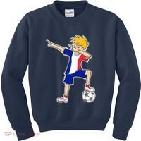 France Soccer Jersey Dabbing Boy French Flag Kids Sweatshirt thumb 0