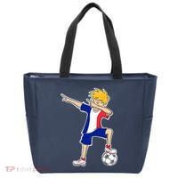 France Soccer Jersey Dabbing Boy French Flag Tote Bag thumb 0