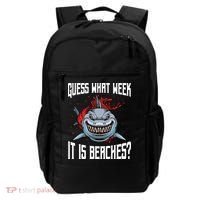 Funny Shark Joke Guess What Week It Is Sarcastic Party Beach Gift Backpack thumb 0