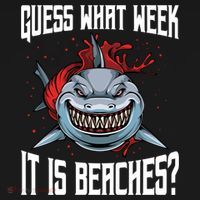 Funny Shark Joke Guess What Week It Is Sarcastic Party Beach Gift Backpack thumb 2