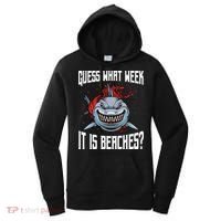 Funny Shark Joke Guess What Week It Is Sarcastic Party Beach Gift Women's Hoodie thumb 0
