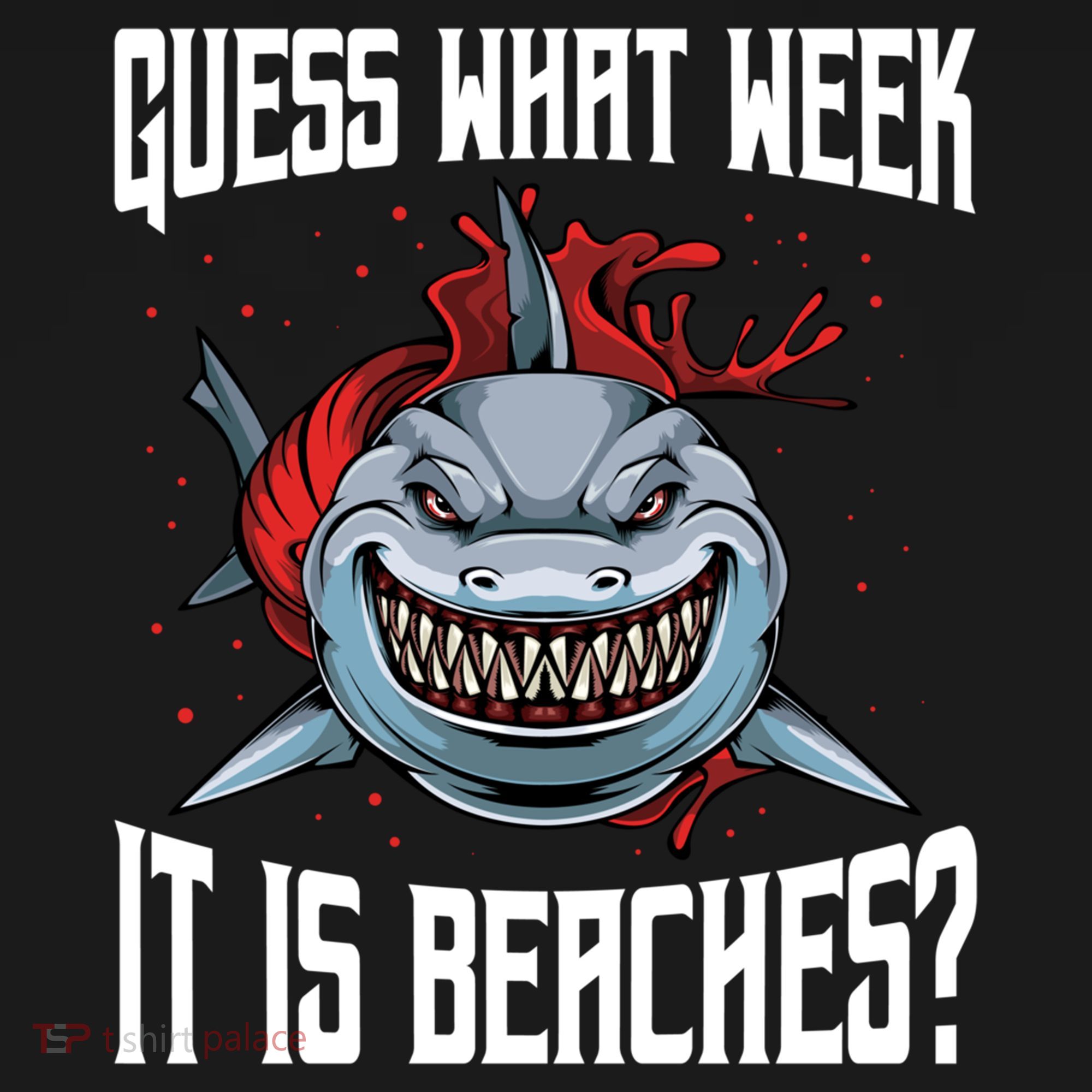 Funny Shark Joke Guess What Week It Is Sarcastic Party Beach Gift Women's Hoodie