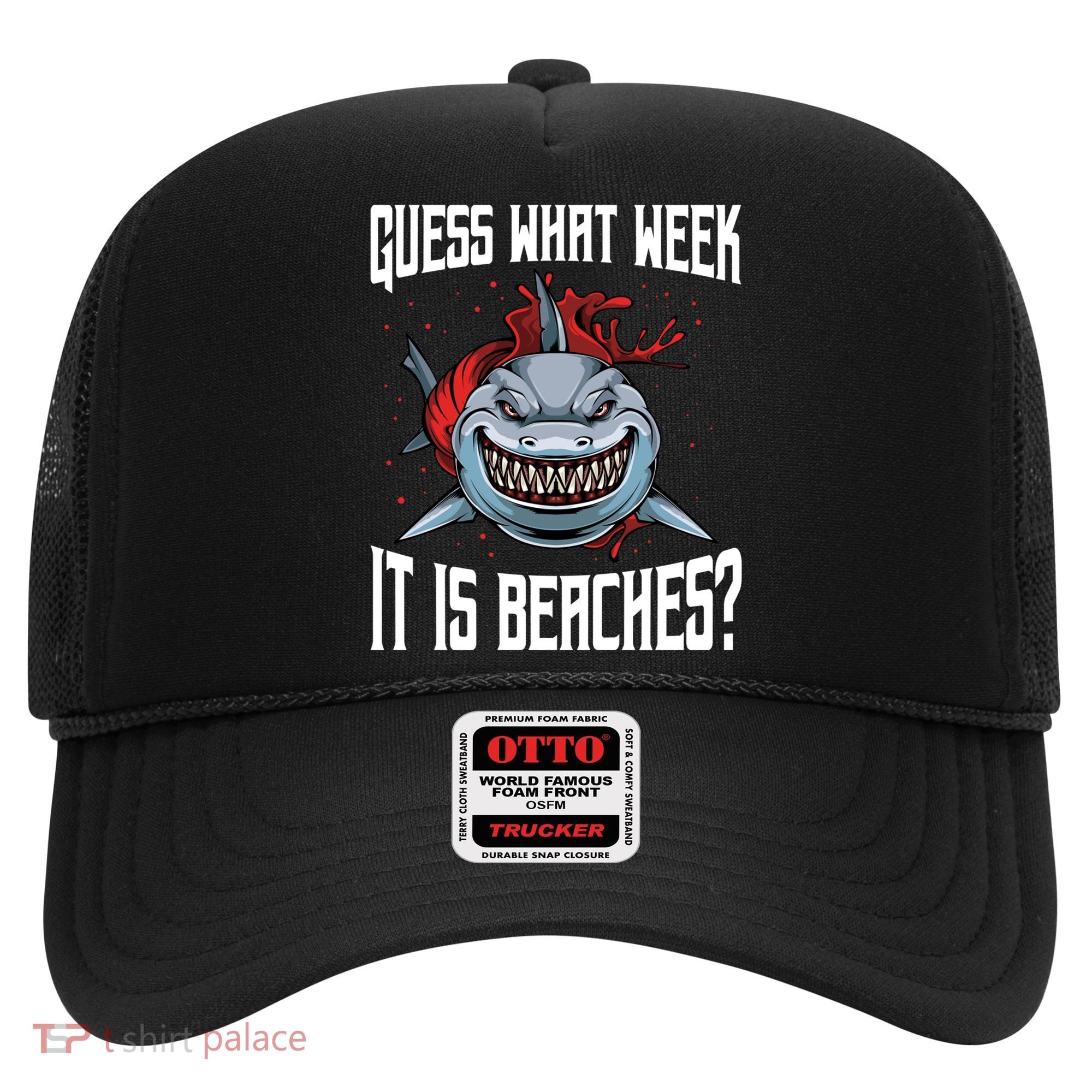 Funny Shark Joke Guess What Week It Is Sarcastic Party Beach Gift Hat