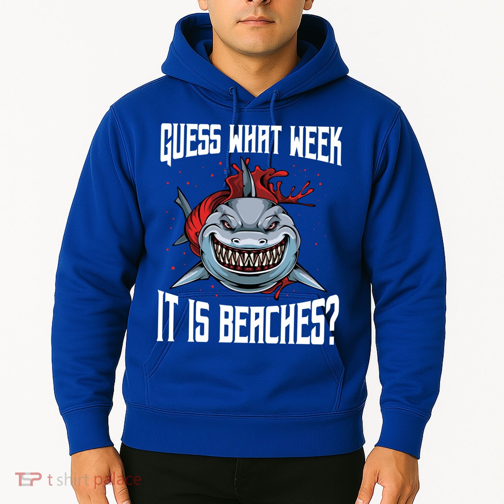 Funny Shark Joke Guess What Week It Is Sarcastic Party Beach Gift Hoodie
