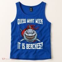 Funny Shark Joke Guess What Week It Is Sarcastic Party Beach Gift Tank Top thumb 2
