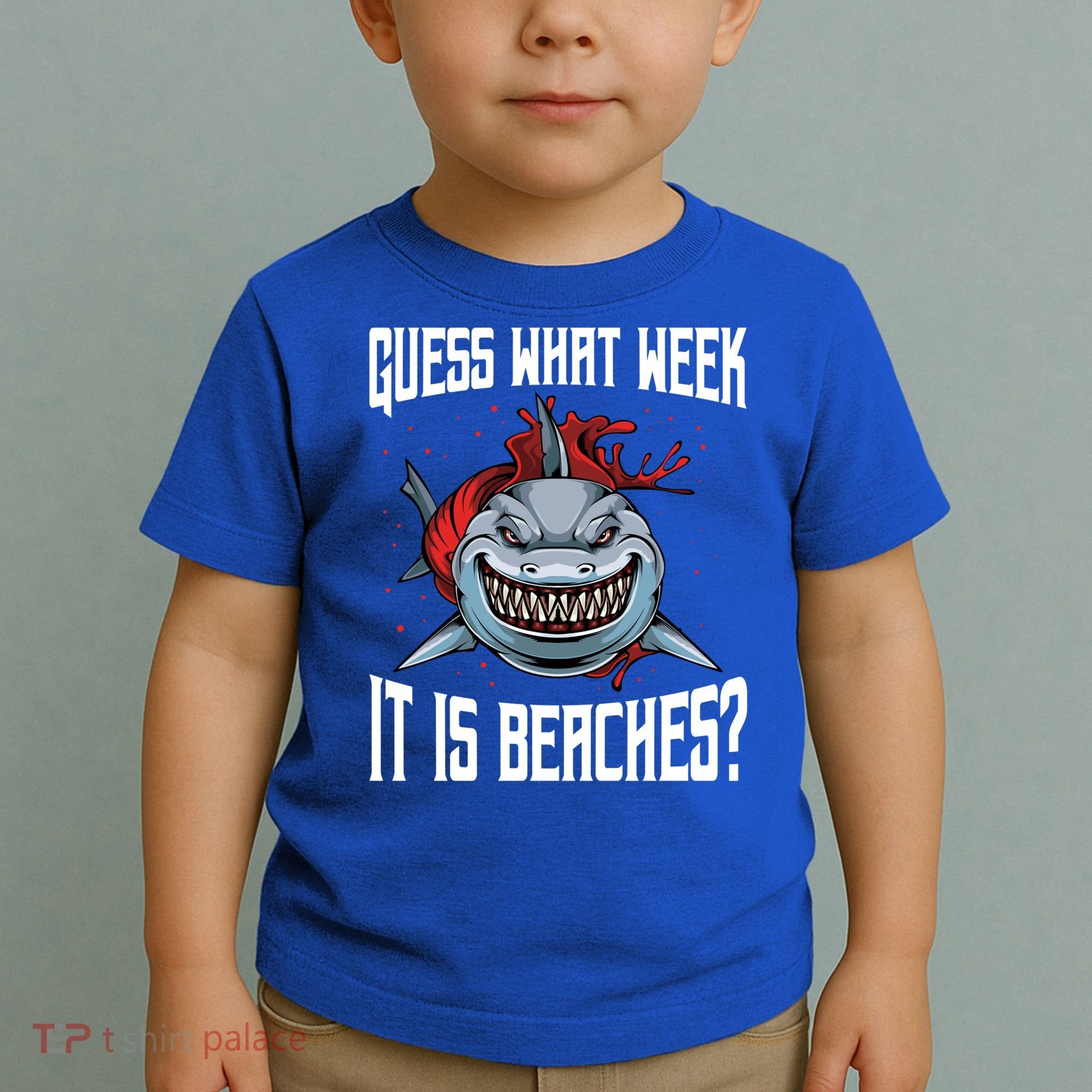 Funny Shark Joke Guess What Week It Is Sarcastic Party Beach Gift Toddler T-Shirt