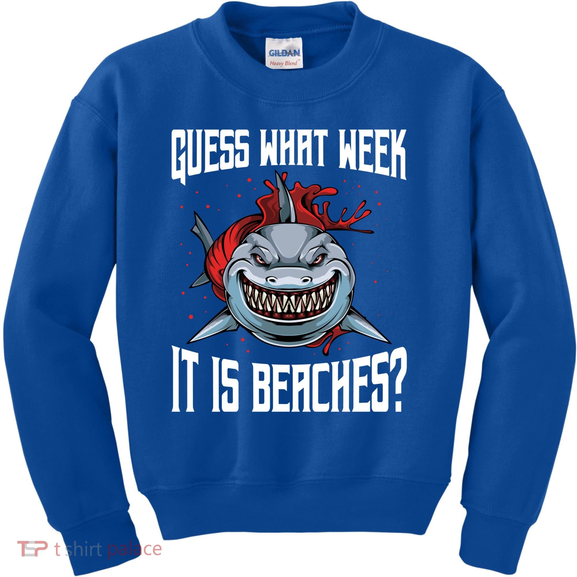 Funny Shark Joke Guess What Week It Is Sarcastic Party Beach Gift Kids Sweatshirt