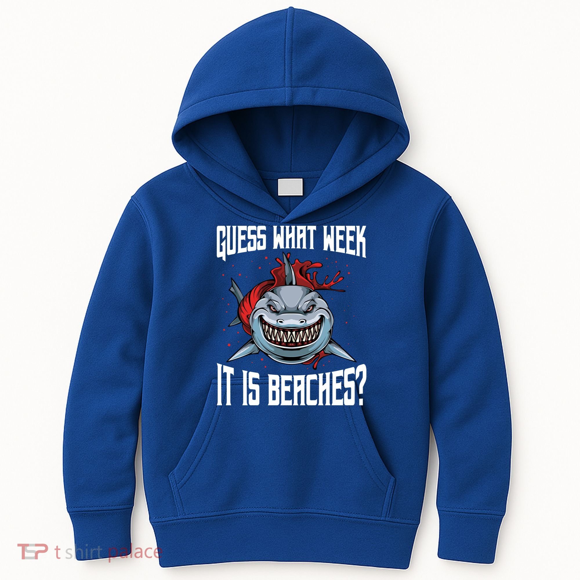 Funny Shark Joke Guess What Week It Is Sarcastic Party Beach Gift Kids Hoodie