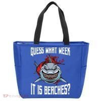 Funny Shark Joke Guess What Week It Is Sarcastic Party Beach Gift Tote Bag thumb 0