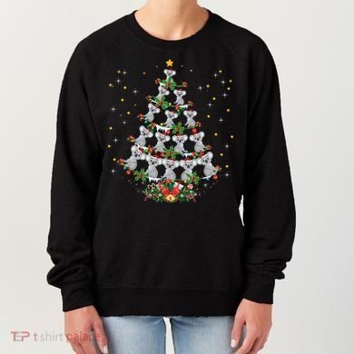 Funny Santa Koala Xmas Gift Koala Christmas Tree Long Sleeve Women's Sweatshirt