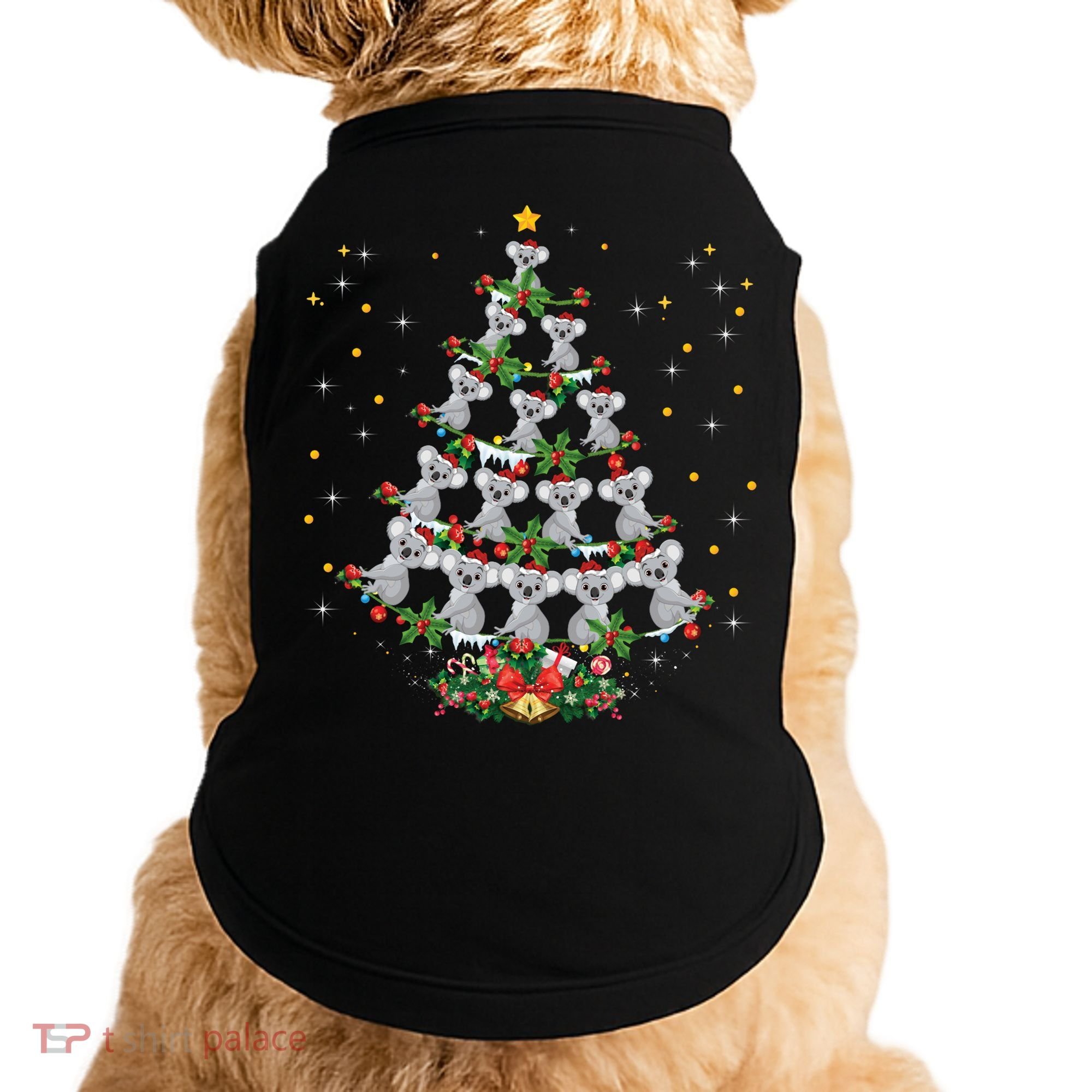 Funny Santa Koala Xmas Gift Koala Christmas Tree Long Sleeve Doggie Tank