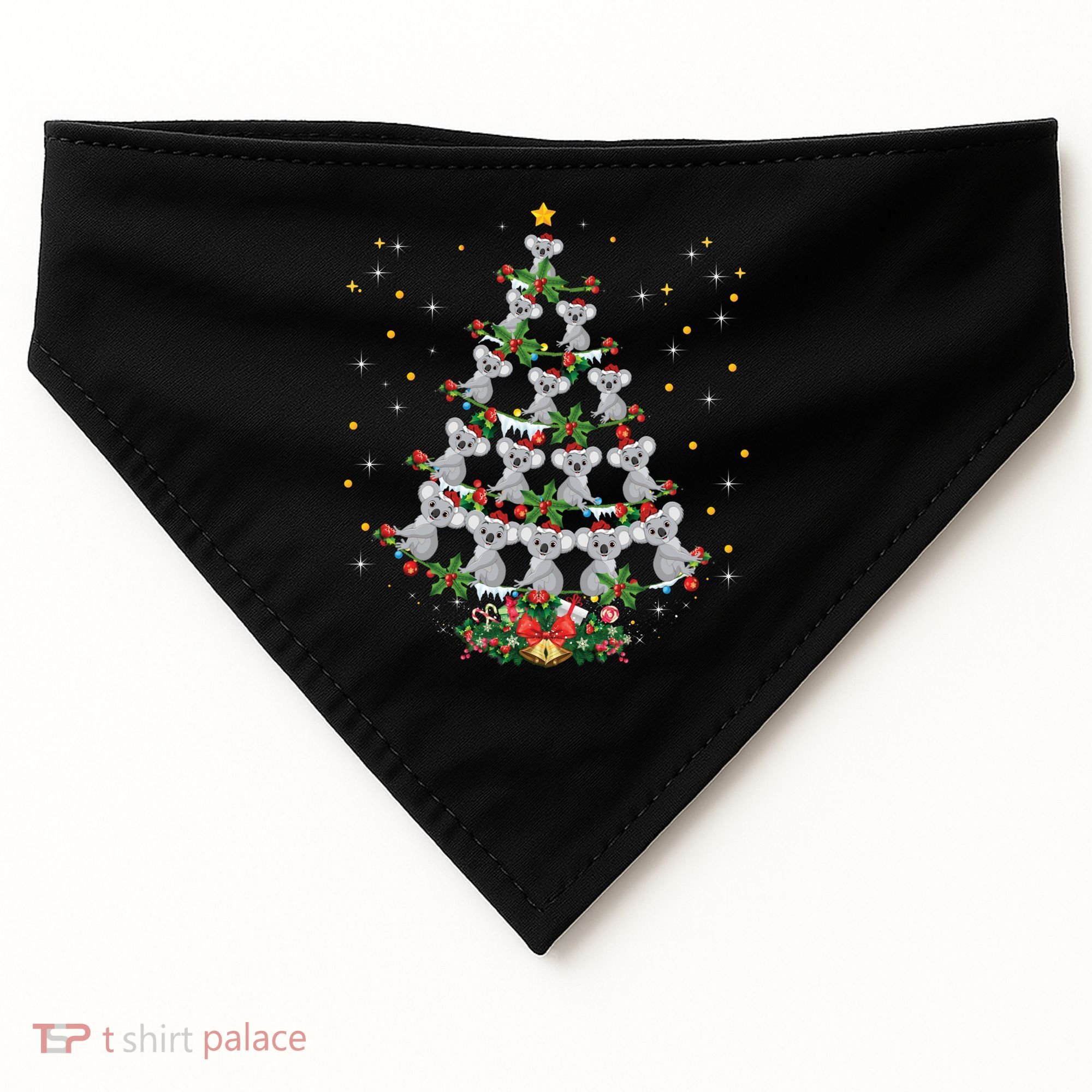 Funny Santa Koala Xmas Gift Koala Christmas Tree Long Sleeve USA-Made Doggie Bandana