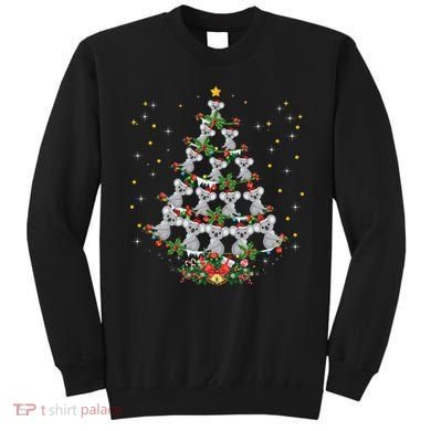 Funny Santa Koala Xmas Gift Koala Christmas Tree Long Sleeve Sweatshirt