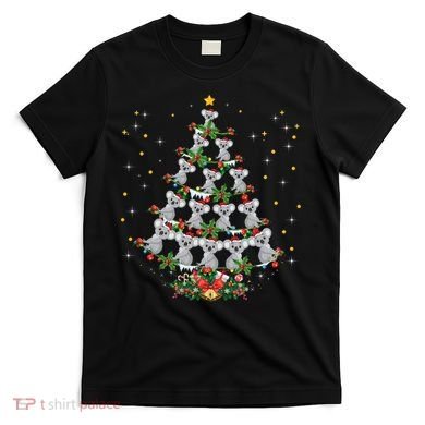 Funny Santa Koala Xmas Gift Koala Christmas Tree Long Sleeve T-Shirt