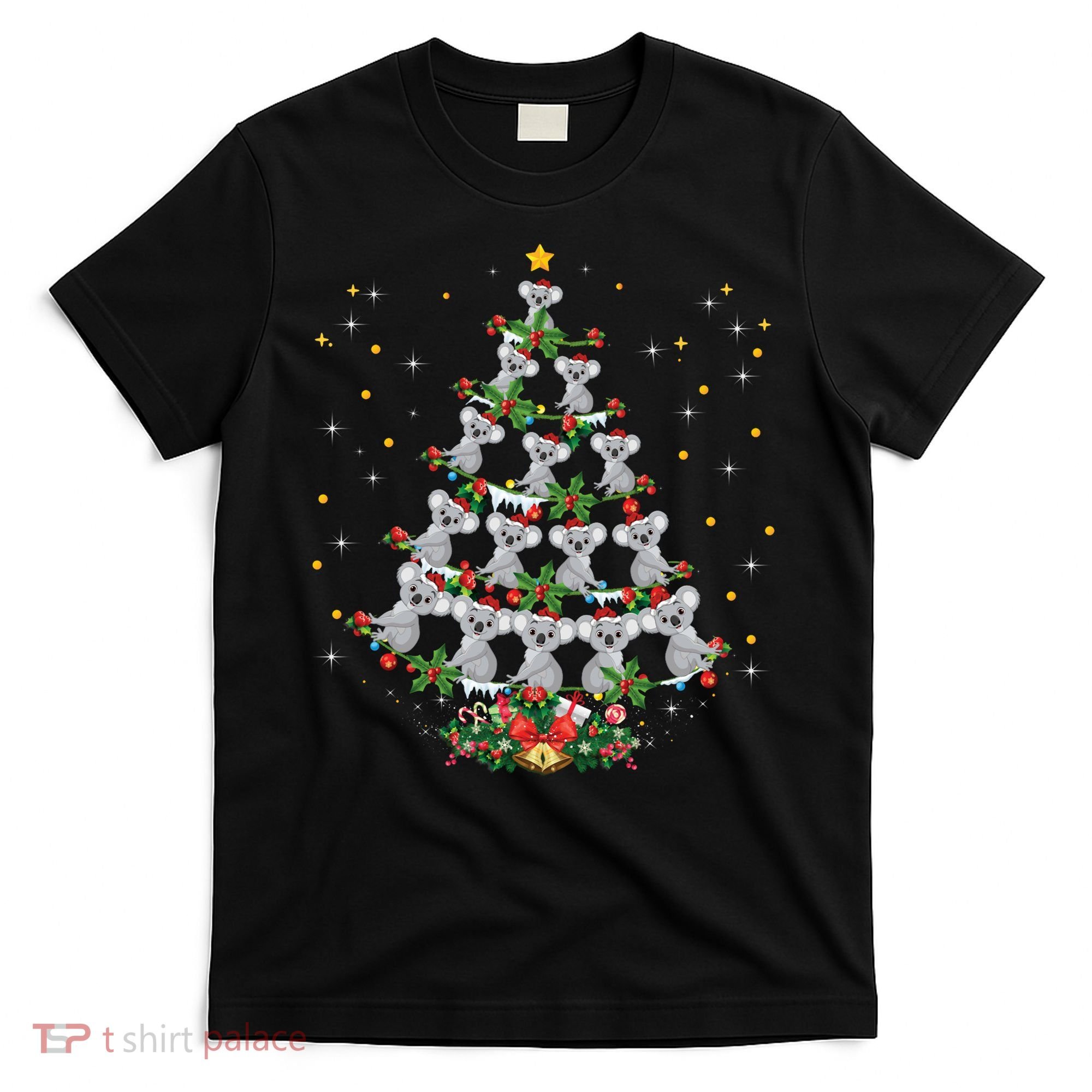 Funny Santa Koala Xmas Gift Koala Christmas Tree Long Sleeve T-Shirt