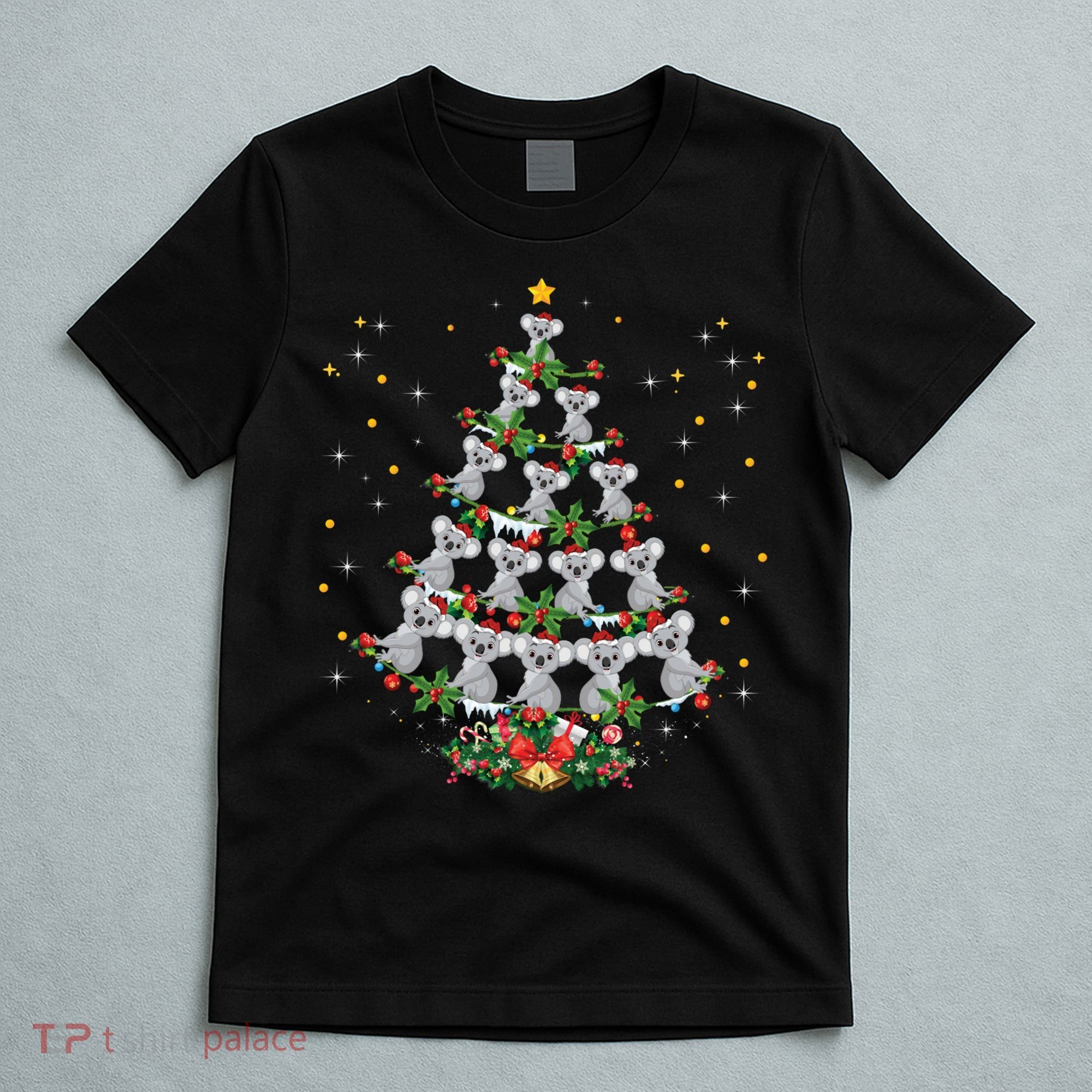 Funny Santa Koala Xmas Gift Koala Christmas Tree Long Sleeve T-Shirt