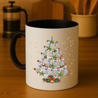 Funny Santa Koala Xmas Gift Koala Christmas Tree Long Sleeve Coffee Mug thumb 4