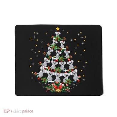 Funny Santa Koala Xmas Gift Koala Christmas Tree Long Sleeve Mousepad