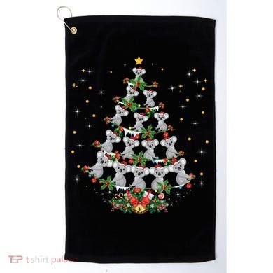 Funny Santa Koala Xmas Gift Koala Christmas Tree Long Sleeve Golf Towel