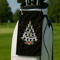 Funny Santa Koala Xmas Gift Koala Christmas Tree Long Sleeve Golf Towel thumb 2
